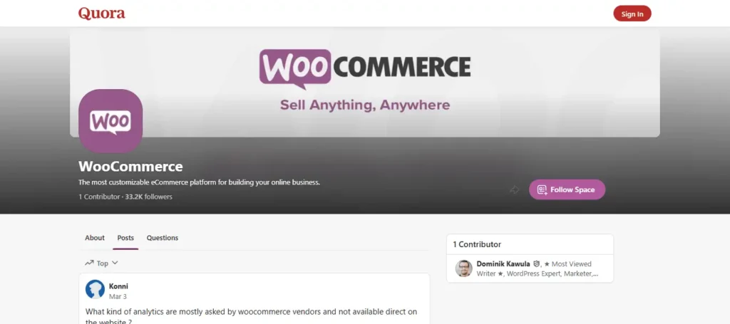 Quora WooCommerce Support