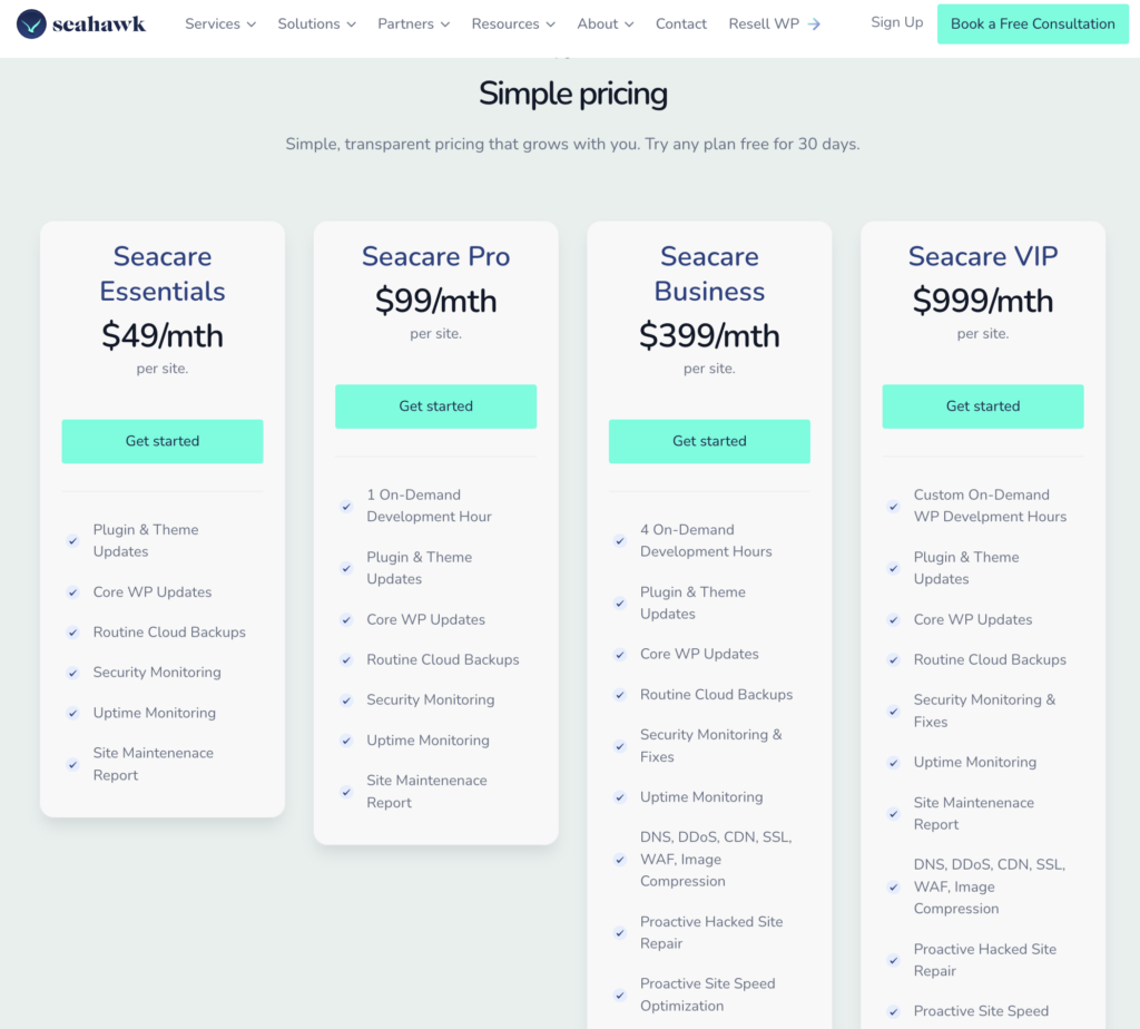 seacare-essentials-pricing - Seahawk seacare-essentials-pricing