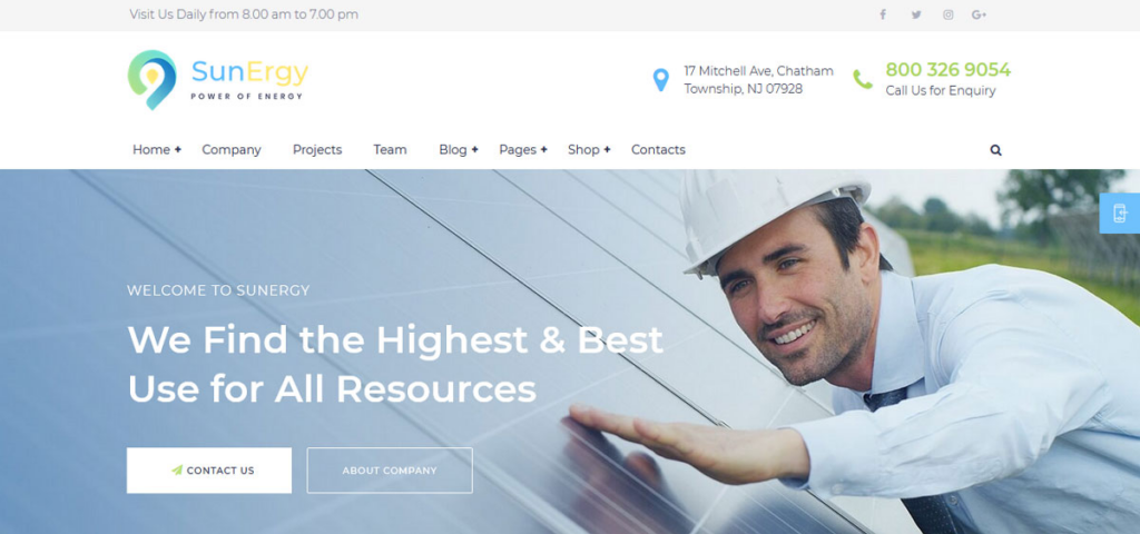 Sunergy-1 - Seahawk Sunergy - solar energy website themes