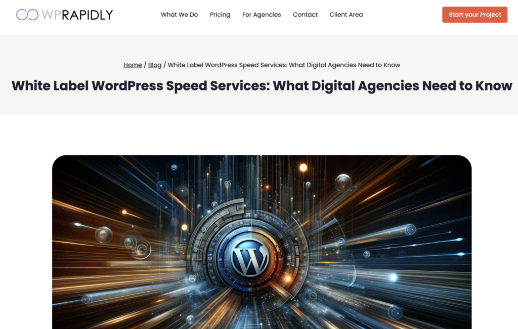 WP Rapidly for white-label WordPress speed optimization