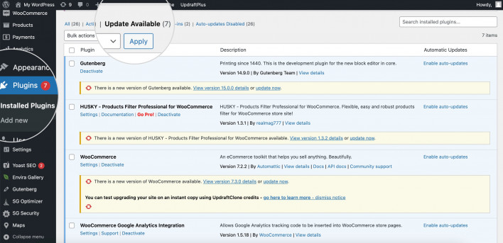wordpress-plugin-updates