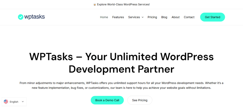 wptasks homepage