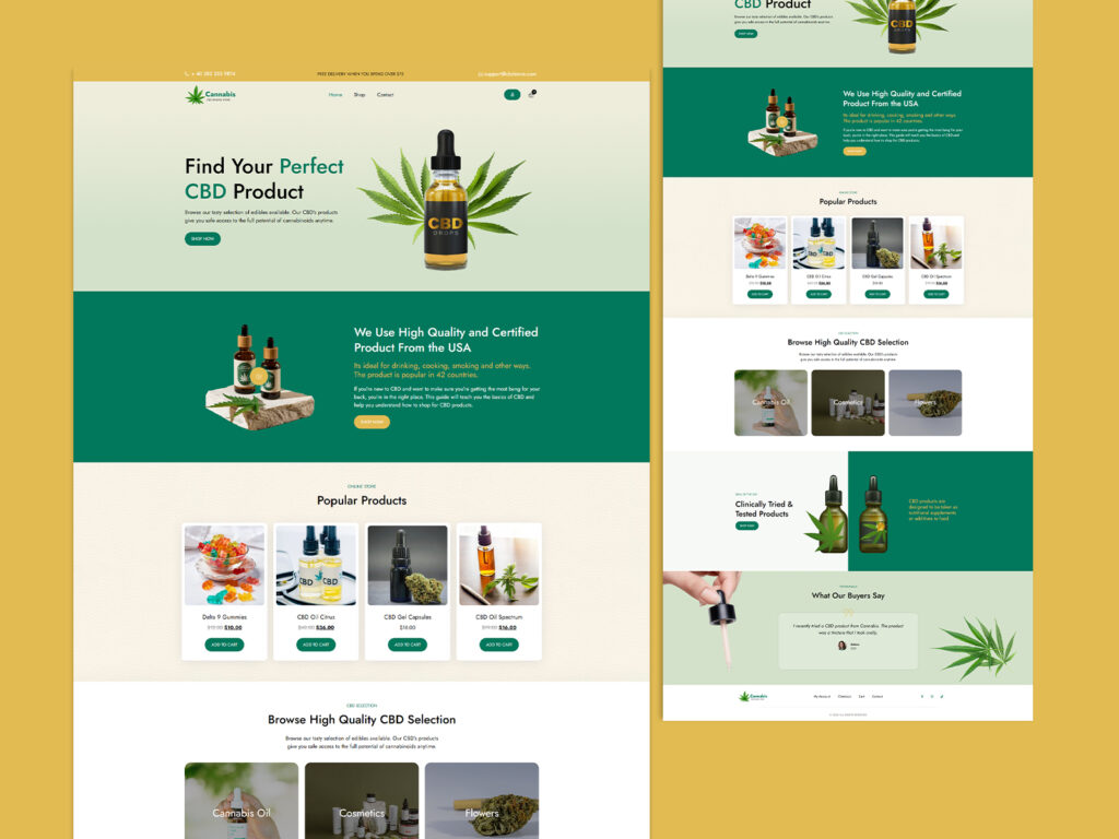 11 - Seahawk WooCommerce template to build CBD site