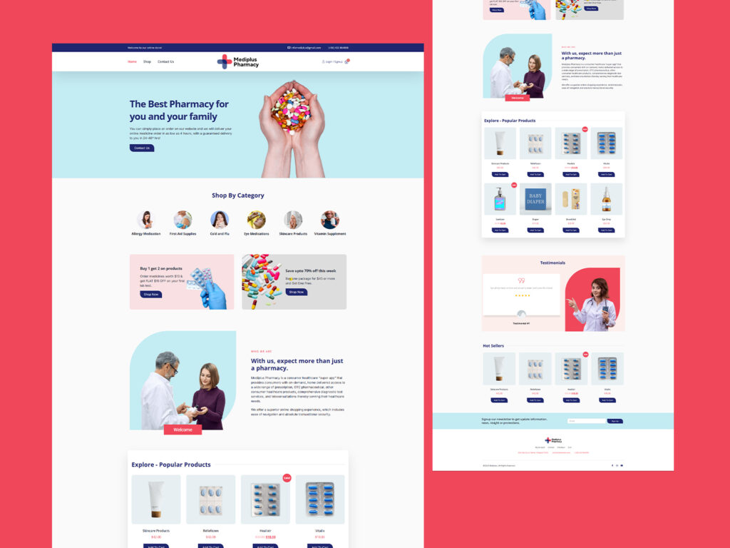 3 - Seahawk WooCommerce template to build pharmacy website