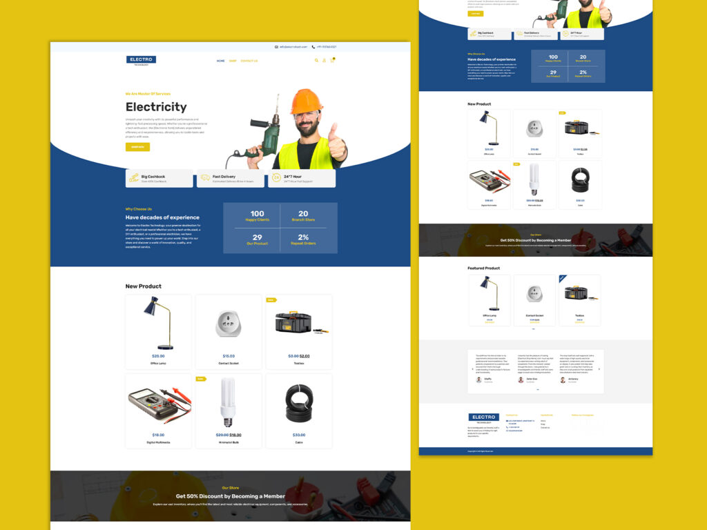 4 - Seahawk WooCommerce template to build electronic site