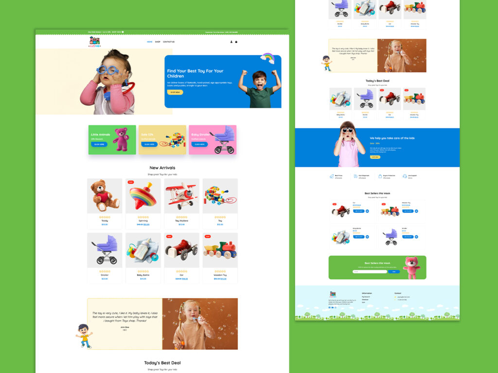 5 - Seahawk WooCommerce template to build kids toy store website