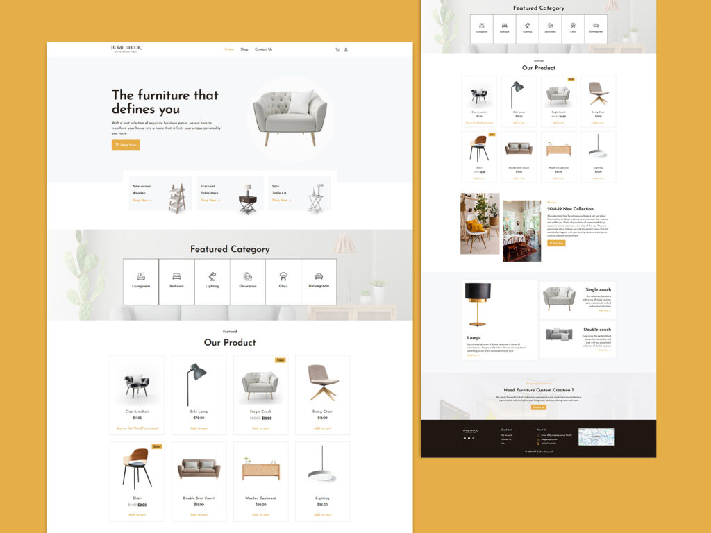 8 - Seahawk WooCommerce template to build furniture site