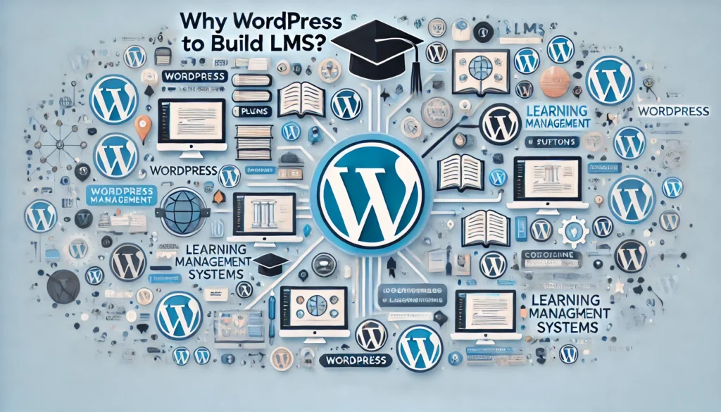 DALL·E-2024-08-01-17.54.59-An-image-with-the-heading-Why-Choose-WordPress-to-Build-LMS_-prominently-displayed.-The-background-is-modern-and-clean-incorporating-subtle-element - Seahawk Why-Create-an-LMS-Website-With-WordPress