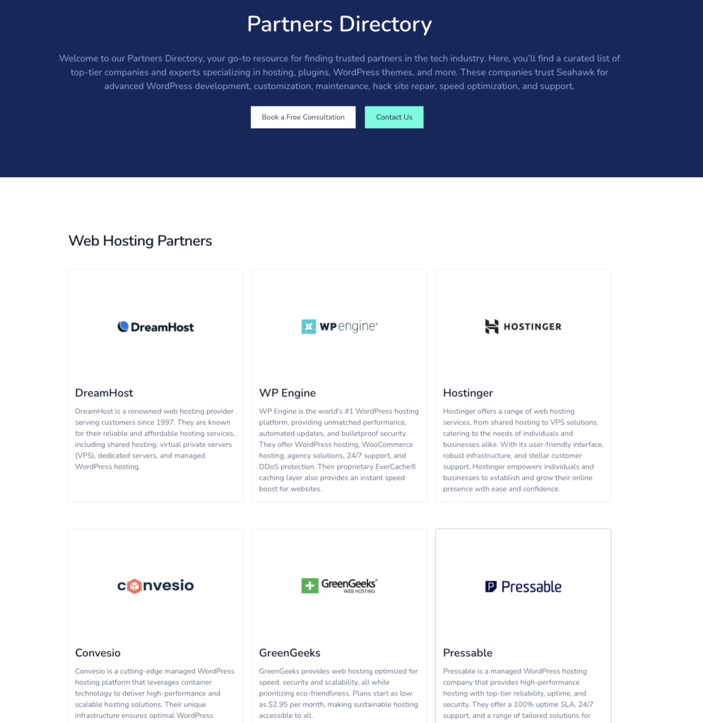 WordPress-partners-directory - Seahawk Seahawk-partners-directory