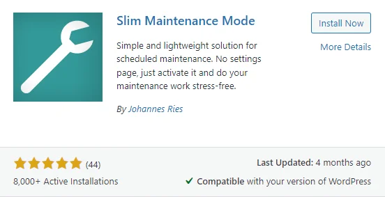 Slim Maintenance Mode - Seahawk Slim Maintenance Mode