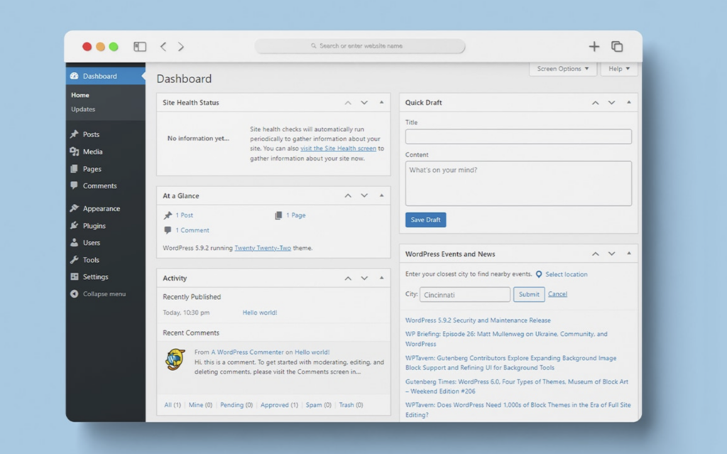 WordPress-admin-area - Seahawk WordPress-admin-area