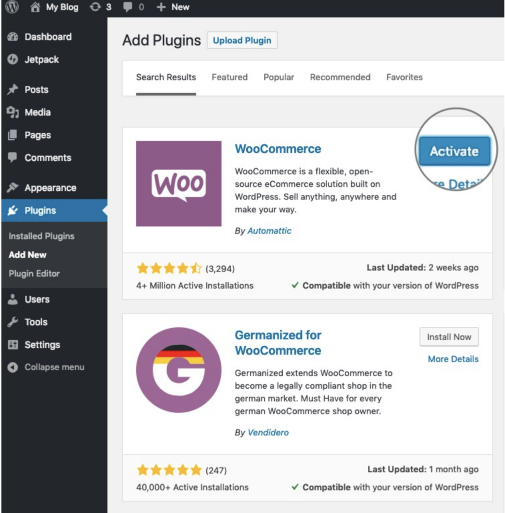 activate-WooCommerce - Seahawk install-and-activate-WooCommerce