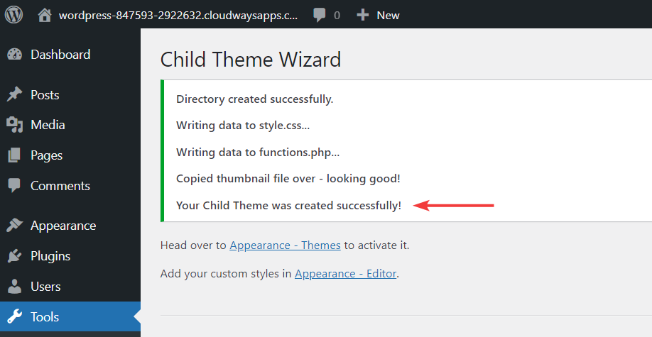 child theme setup - Seahawk child theme setup