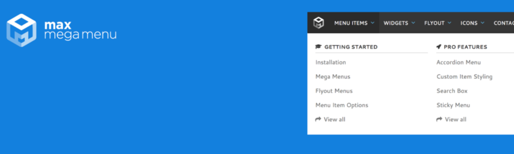 mega menu in WordPress with the plugin