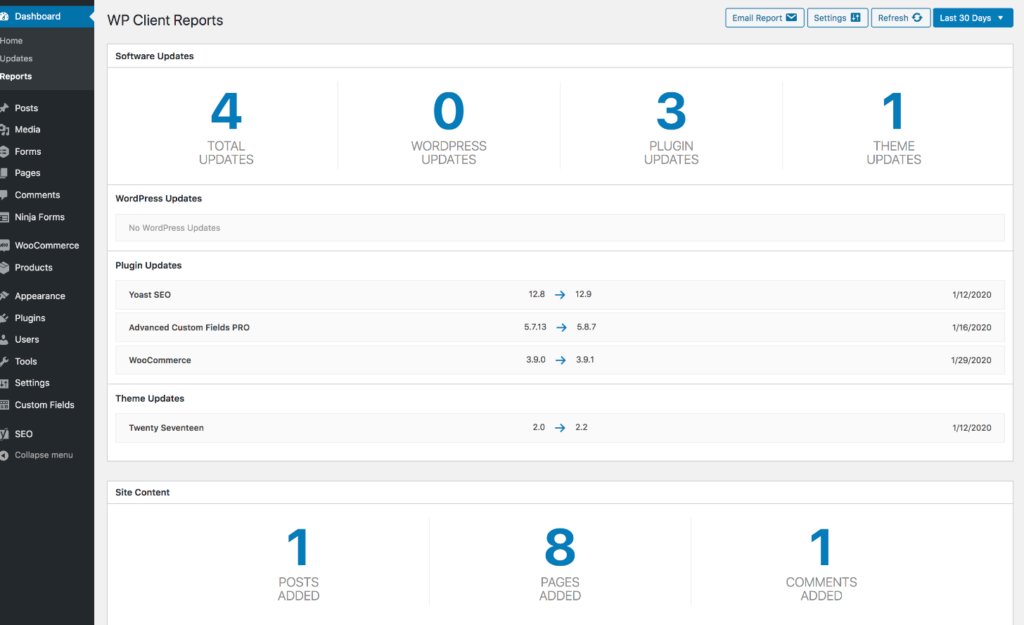 WP-Client Reports Plugin