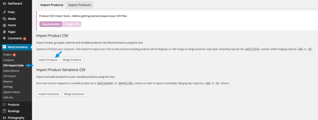 Import Products to WooCommerce