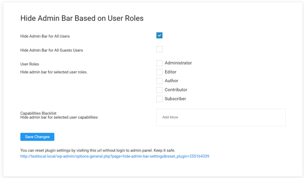 Temporarily Hide the Admin Bar in User Profile - fix wordpress navigation menu