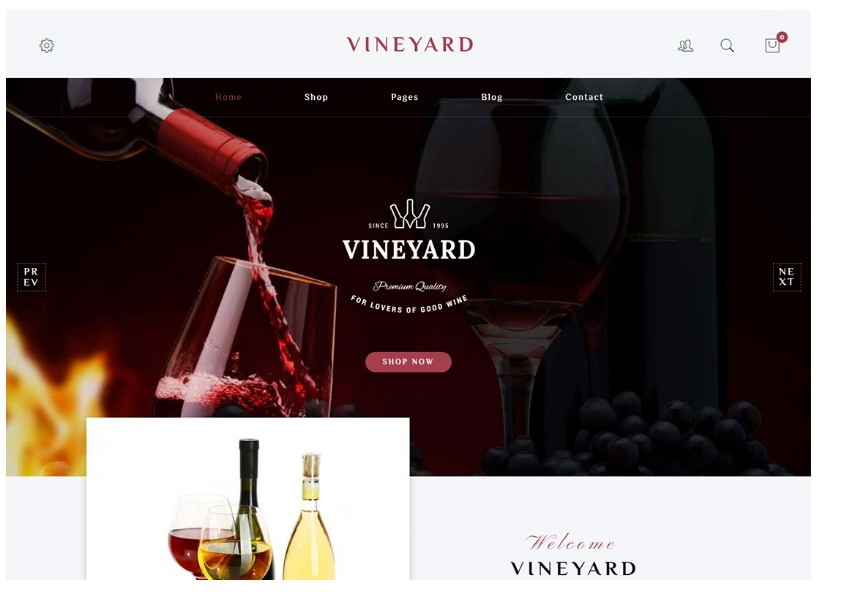 Vineyard WooCommerce WordPress Wine Theme