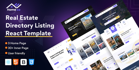 Homeco – Real Estate Directory Listing React Template - Seahawk Homeco – Real Estate Directory Listing React Template