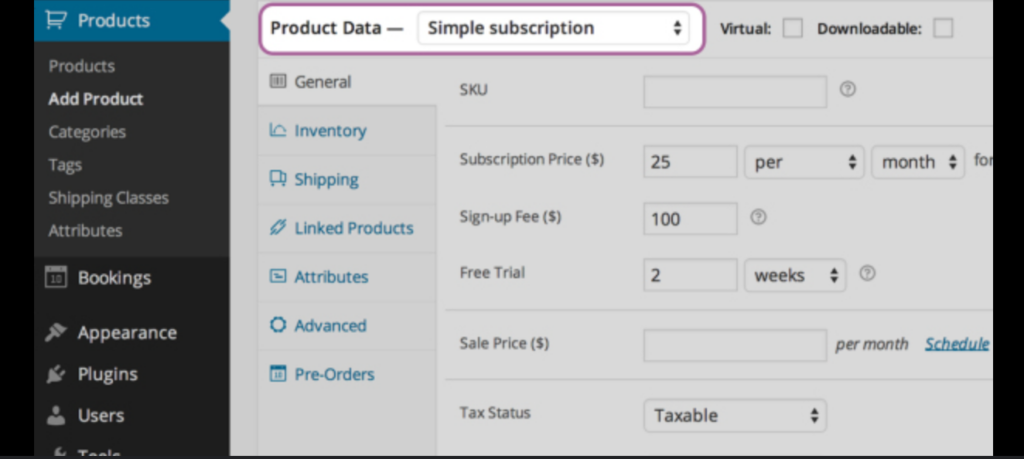 Create a Subscription Product