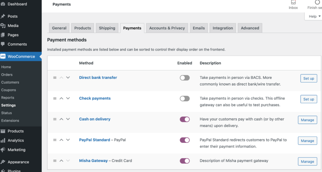 Set Up a Payment Gateway