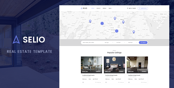 Selio – Real Estate WordPress Template Kit - Seahawk