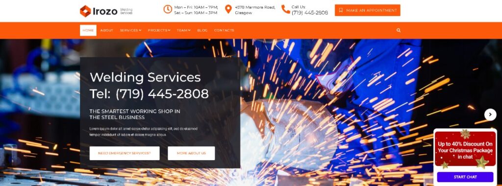Irozo Best Industrial Website Design Template - Seahawk Irozo-industrial-website-design-template