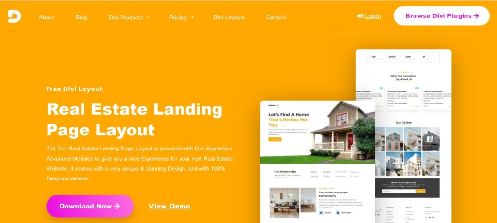 Real Estate Divi Landing Page Template - Seahawk real-estate-divi-landing-page-template