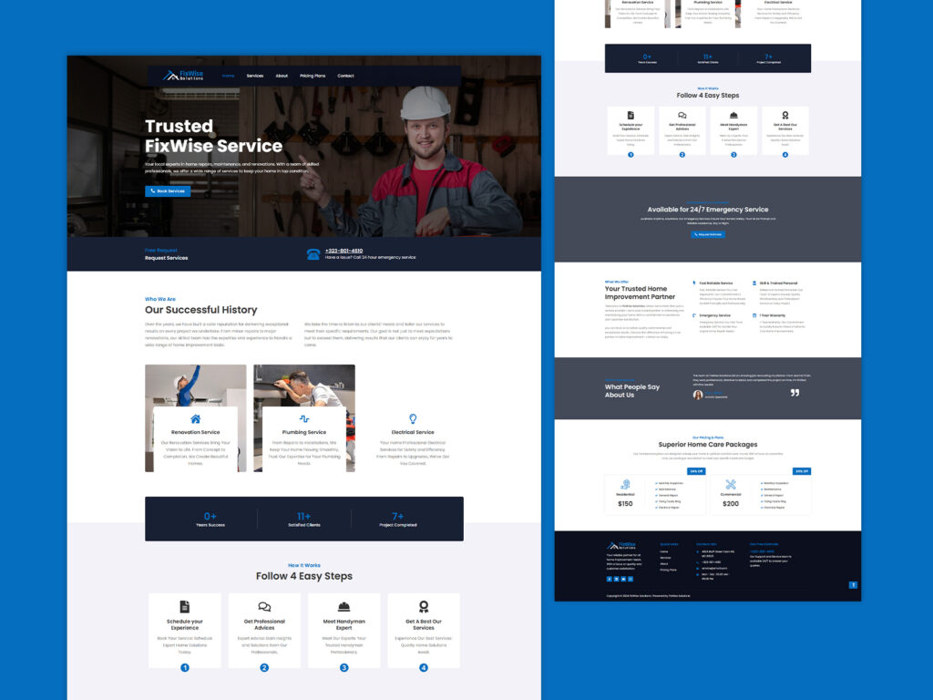 fixwise - Seahawk handy website design template