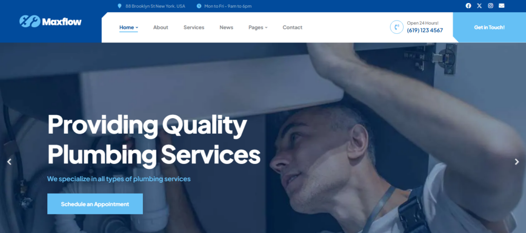 maxflow-HVAC-plumbing-website-templates - Seahawk maxflow-HVAC-plumbing-website-templates