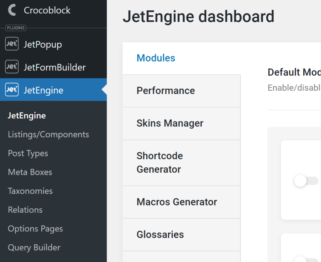 JetEngine Dashboard Functionality - Seahawk JetEngine Dashboard Functionality
