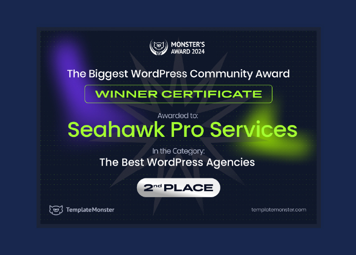 Seahawk Wins 2nd Place in Monster's Award 2024