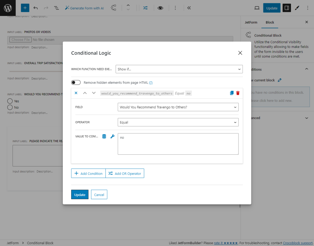 jetformbuilder conditional logic panel - Seahawk jetformbuilder conditional logic panel