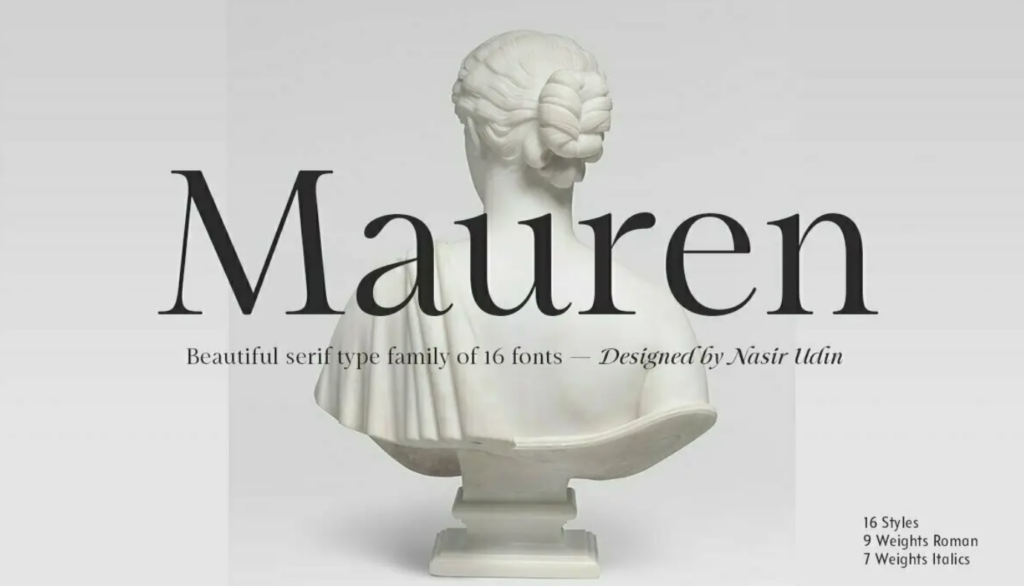 Mauren soft font - Seahawk Mauren font