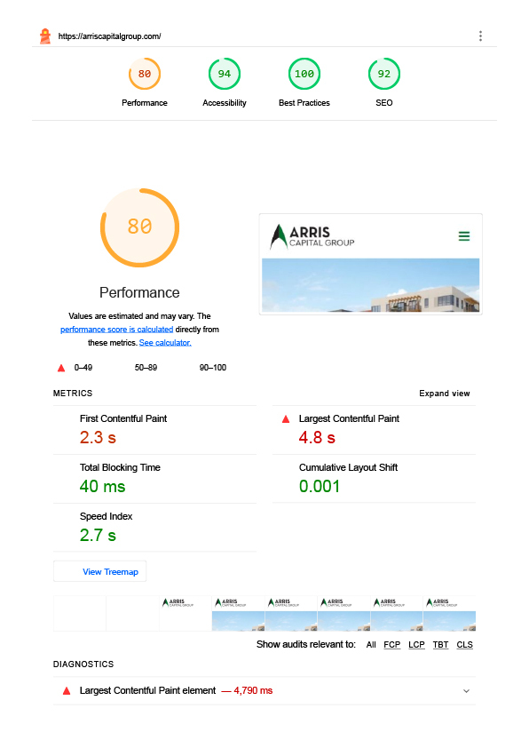 Arris Before Speed Optimization - Seahawk Arris Before Speed Optimization