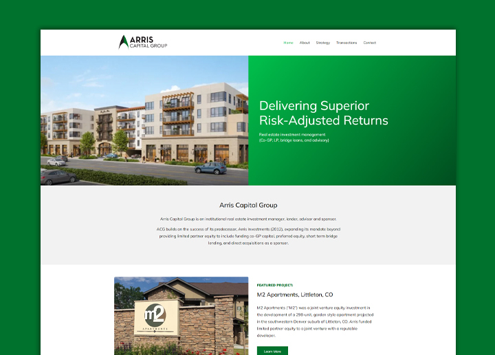 Website development Case Study Arris Capital Group