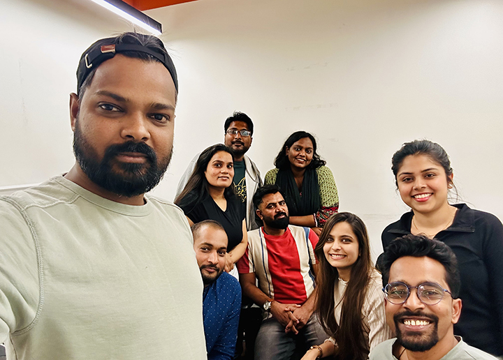 A Selfie With Some Team Members