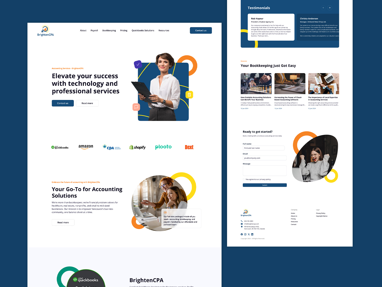 Brighten CPA Custom Website Design Project