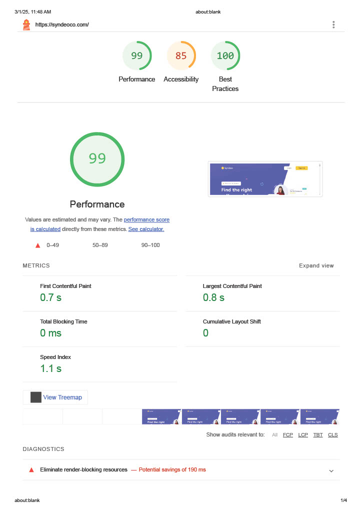 Syndeo Desktop Speed Optimization