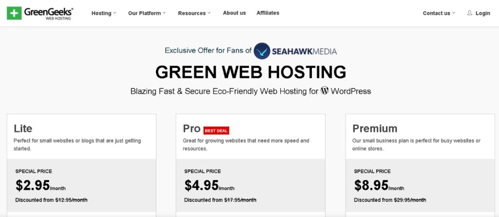 greengeeks - Seahawk greengeeks