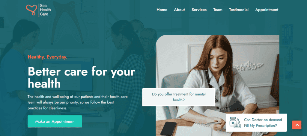 Design the Website for Healthcare Users