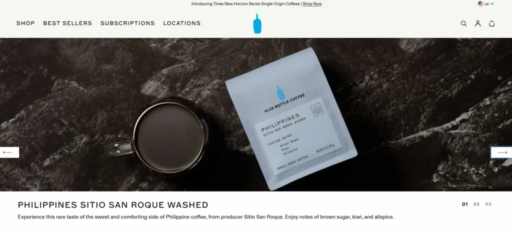 Best Food Website Design: Trending Ideas and Examples 84 Blue Bottle Coffee
