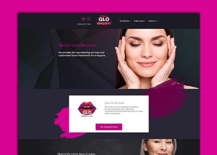 Case Study Glow-Skin Studio Elementor Page Builder