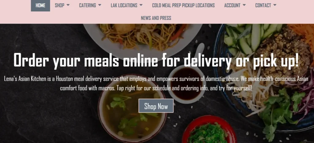 Best Food Website Design: Trending Ideas and Examples 83 Lena's Asian Kitchen
