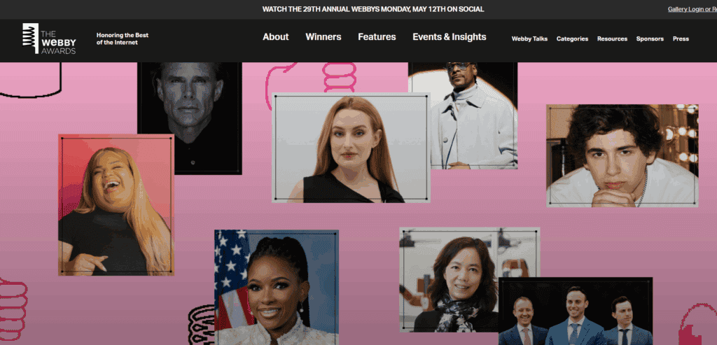 Webby Awards Homepage