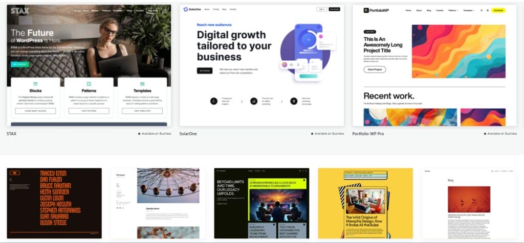 WordPress Project Front Page Design Themes