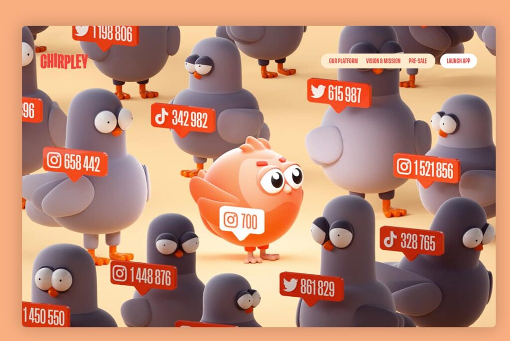 Best 3D Website Design Examples That Redefine Creativity and Interactivity 78 chirpley