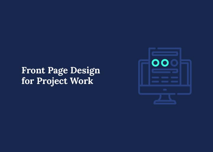 front page design for project work