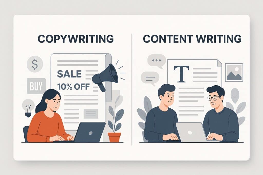 Copywriting vs Content Writing