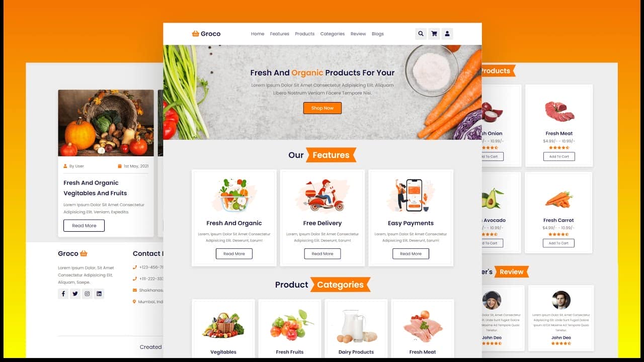 Grocery Website